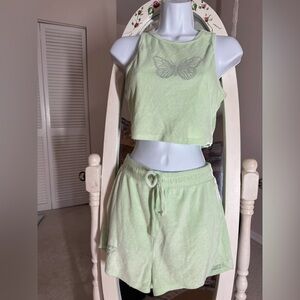 Fashion Nova Mint Green Terry Coord